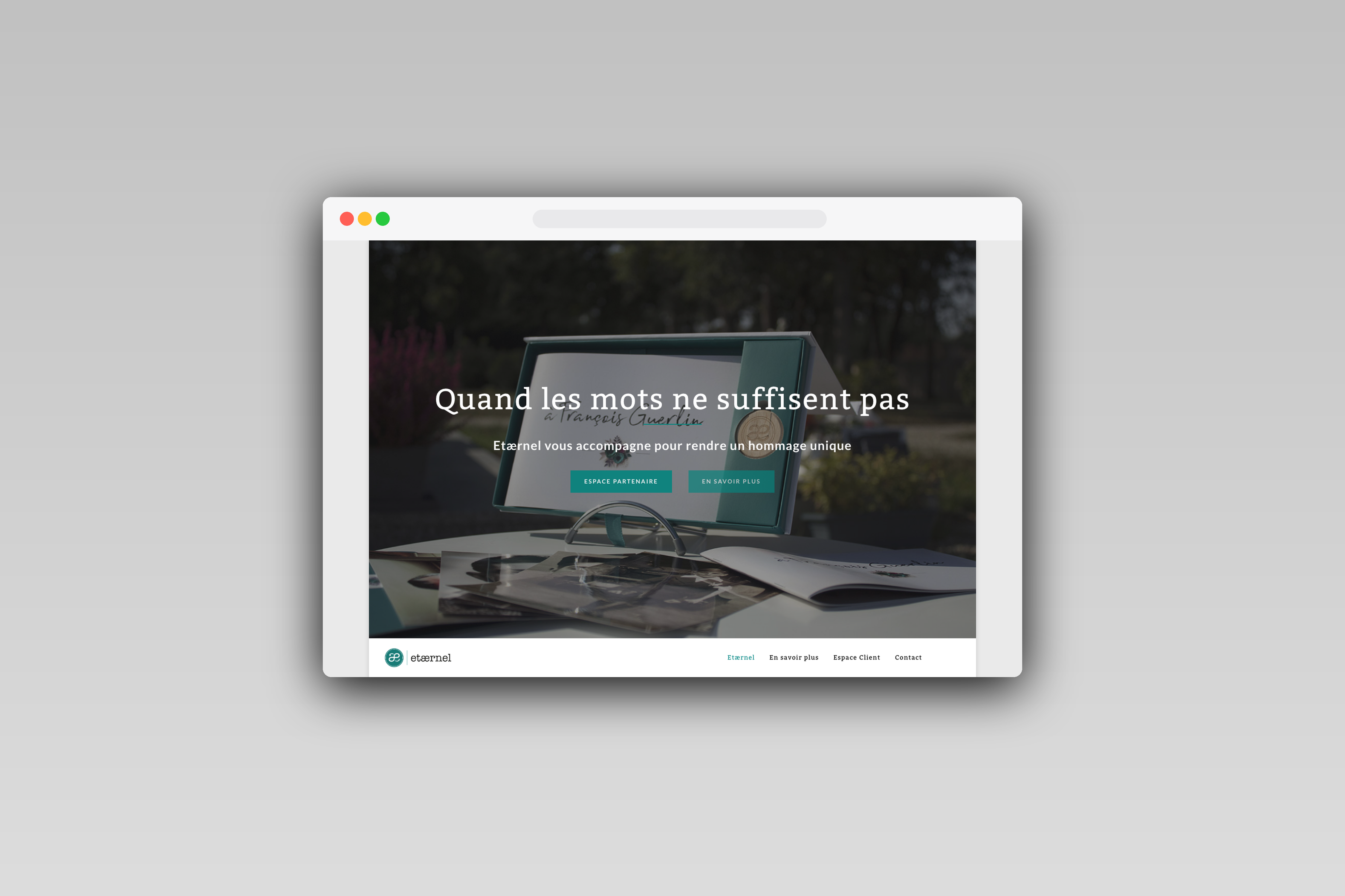 Site Etærnel — accompagnement pour un hommage personnalisé
