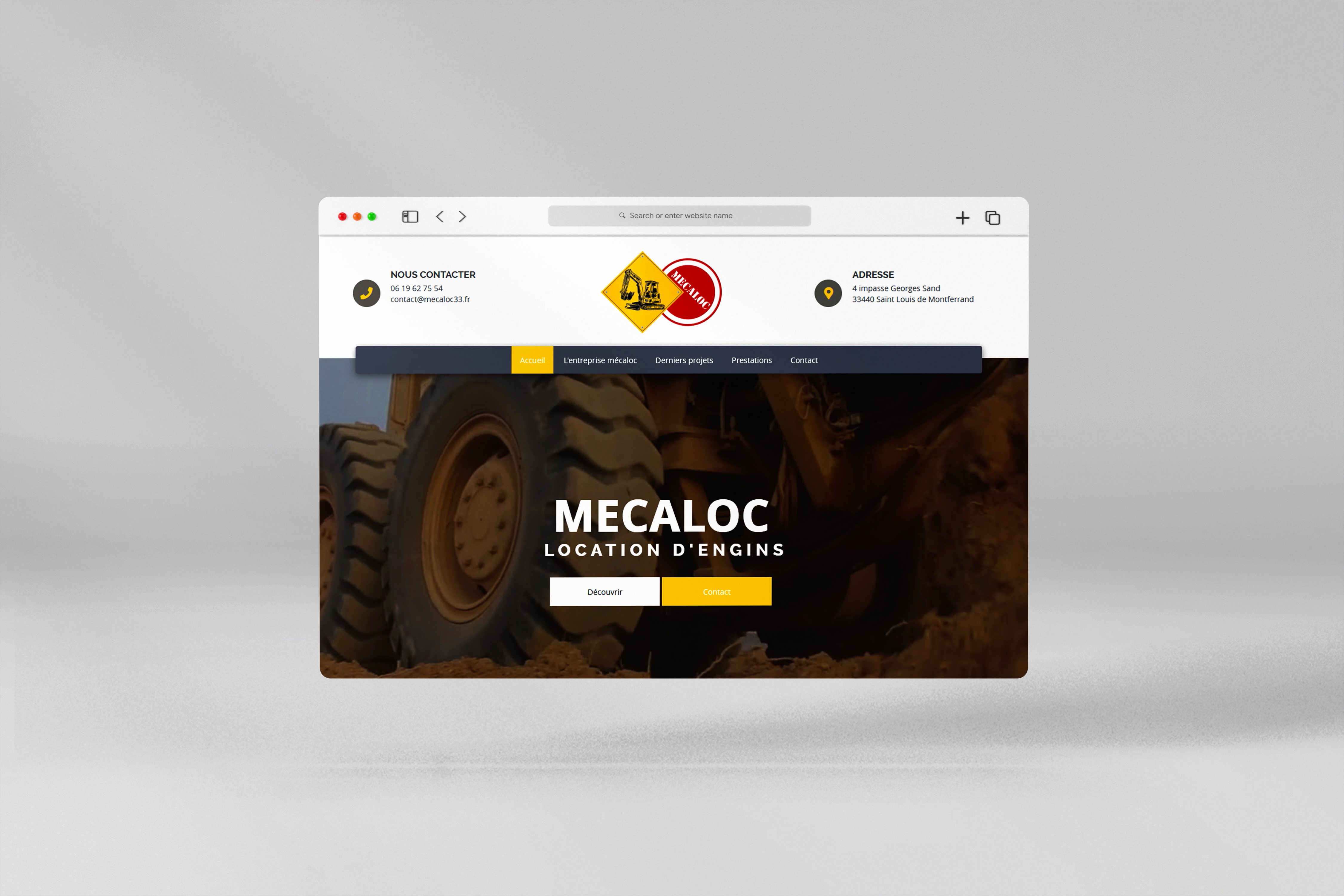 Site entreprise Mécaloc